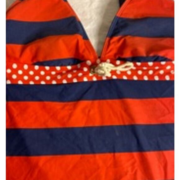 Tommy Hilfiger Nautical Striped Polka Dot Tankini Swim Top Size M - Picture 3 of 7